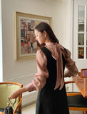 Sharo satin tie blouse