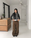 Siul Vintage Angora Striped Scarf Muffler
