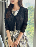 Rant V-neck Summer Knit Short Cardigan