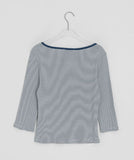 Chiha color matching stripe long sleeve tee