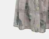 Deman Lace Flower Long Bustier OnePiece