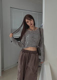 Drom Summer Lip Neck Cropped Knitwear