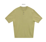 Ribbed Span Henley Neck Knit
