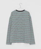 [unisex] Cuba Over Stripe Long Sleeve Tee