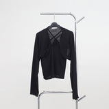 Peonio Wave Bolero + Shirring Sleeveless Set