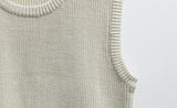 Junopi U-neck knit vest