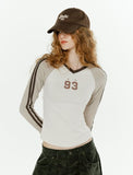W Track Line V-Neck Long Sleeve