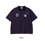 Recl 96 Striped Collared Short Sleeve T-shirt