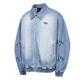 SHINING LOGO WASHED DENIM JACKET