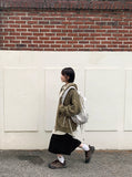Corody Banding String Corduroy Cargo Bermuda Pants