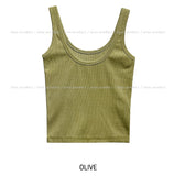 [U-BASIC] Roel Pigment Ribbed Tank Top