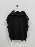 Overhole Hooded Neck Knit Vest
