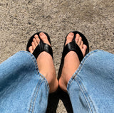Sunday Summer Leather Flip Flops +4.5cm