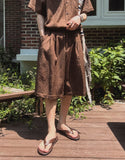 Solar Pleated Half Pants