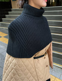 Blon Polar Knit Shawl Cape Warmer