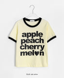 Kechu Printing Color Matching Ringer Short Sleeve T