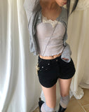 Poda See-through Ribbed Cardigan