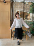 Munfiji Summer Linen Sleeveless Cardigan Set