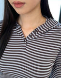 Arun Stripe Hood Long Sleeve T-shirt