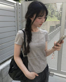 Mens Dot See-Through Layered Short Sleeve T-Shirt