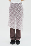 (W) Brin Checked Wrap Skirt