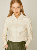 Fox Leather Cropped Line Shirt