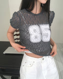 Nosen Lace Puff Short Sleeve T-Shirt