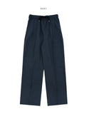 Chid two-tuck linen banding pants
