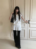 Keck Shirring Banding Short Sleeve Mini One Piece