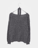 [Muffler SET] Mor V-neck loose fit long knit
