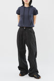 (W) Dub Shirring Wide Pants