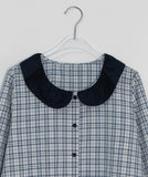 Perryton round collar check shirt