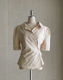 Oberlin Pin-Tuck Wrap Blouse