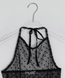 Narvi Dot See-through Halterneck Layered Sleeveless