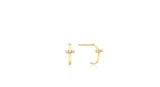 Truly Essence 14K Cross Pave Earrings