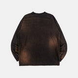 Faded washed vintage crack long sleeve