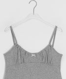 Chinatsu ribbon shirring sleeveless