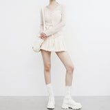 Bimo Damage Pleated Skirt