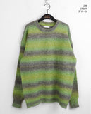 Beke Mohair Stripe Long Sleeve Knit