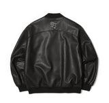 Studio Leather Varsity Jacket