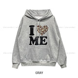 Love Leopard Lettering Hoodie