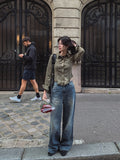 Benny loose wide denim pants