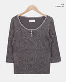 S-On Star Pattern Three Quarter T-Shirt