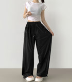 Two-way String Rustling Nylon Span Balloon Wide Banding Pants