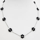 Maureen Black Flower Necklace