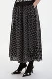 maxi dot corsage skirt