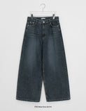 Pinbas Washed Denim Wide Pants