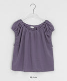 Klee Shirring Cap Sleeve Layered Short Sleeve Tee