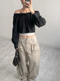Stopper Cotton Balloon Wide Pants
