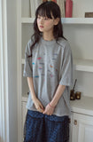 Dino Stitch Embroidered Pigment Short Sleeve Tee